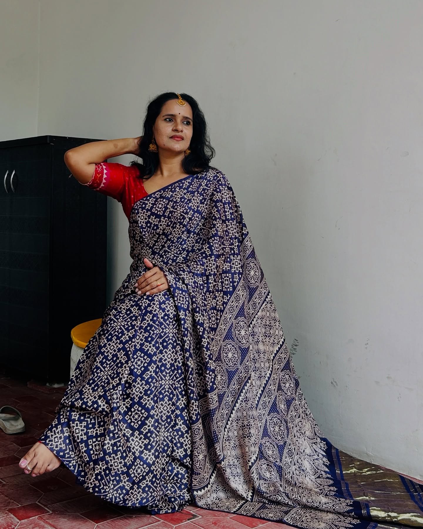 Cashmere Mul Cotton Saree