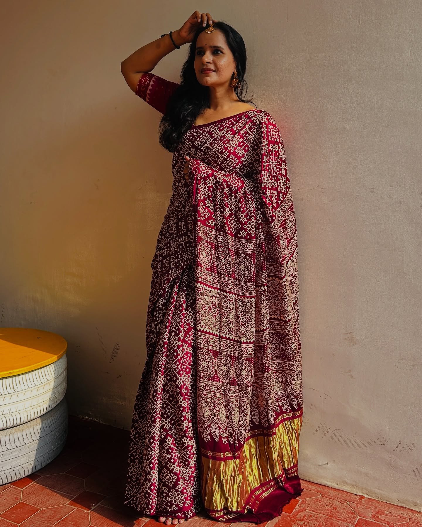 Cashmere Mul Cotton Saree - Image 2
