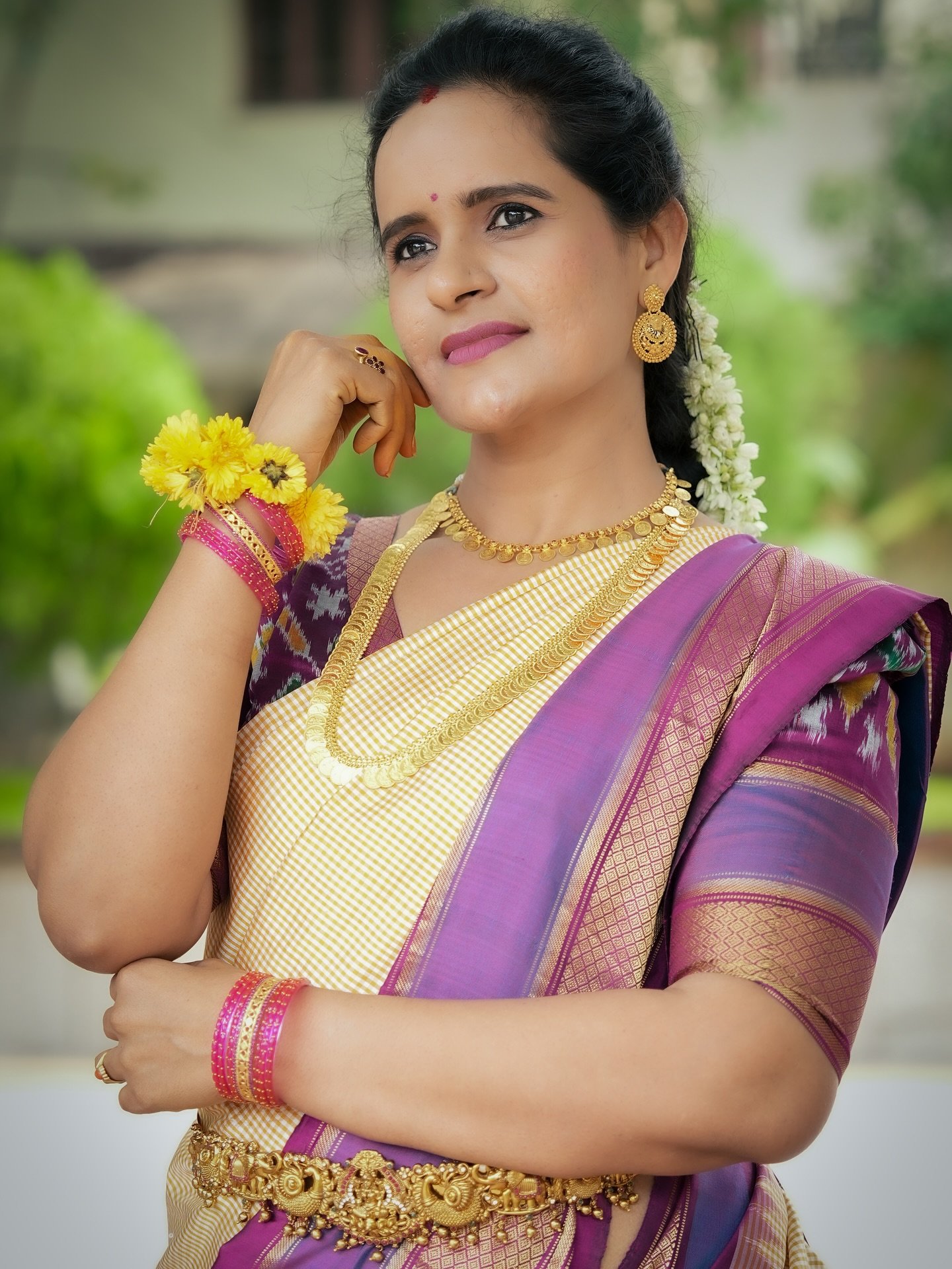 Pochampally FusionTraditional Saree - Image 9