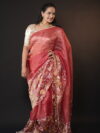 Crimson Charm Red Tissue Saree
