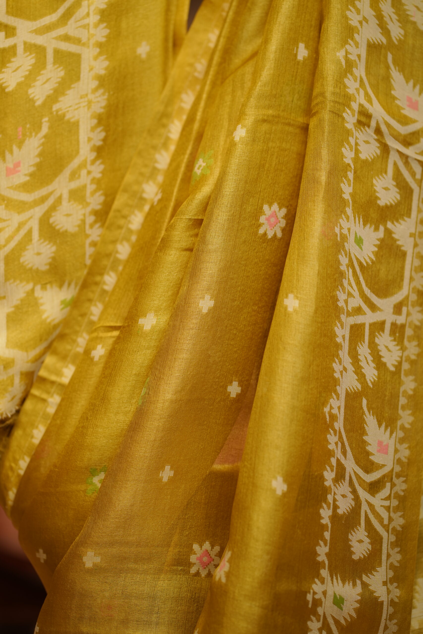 Tusser Jamdani Handloom Saree - Image 5