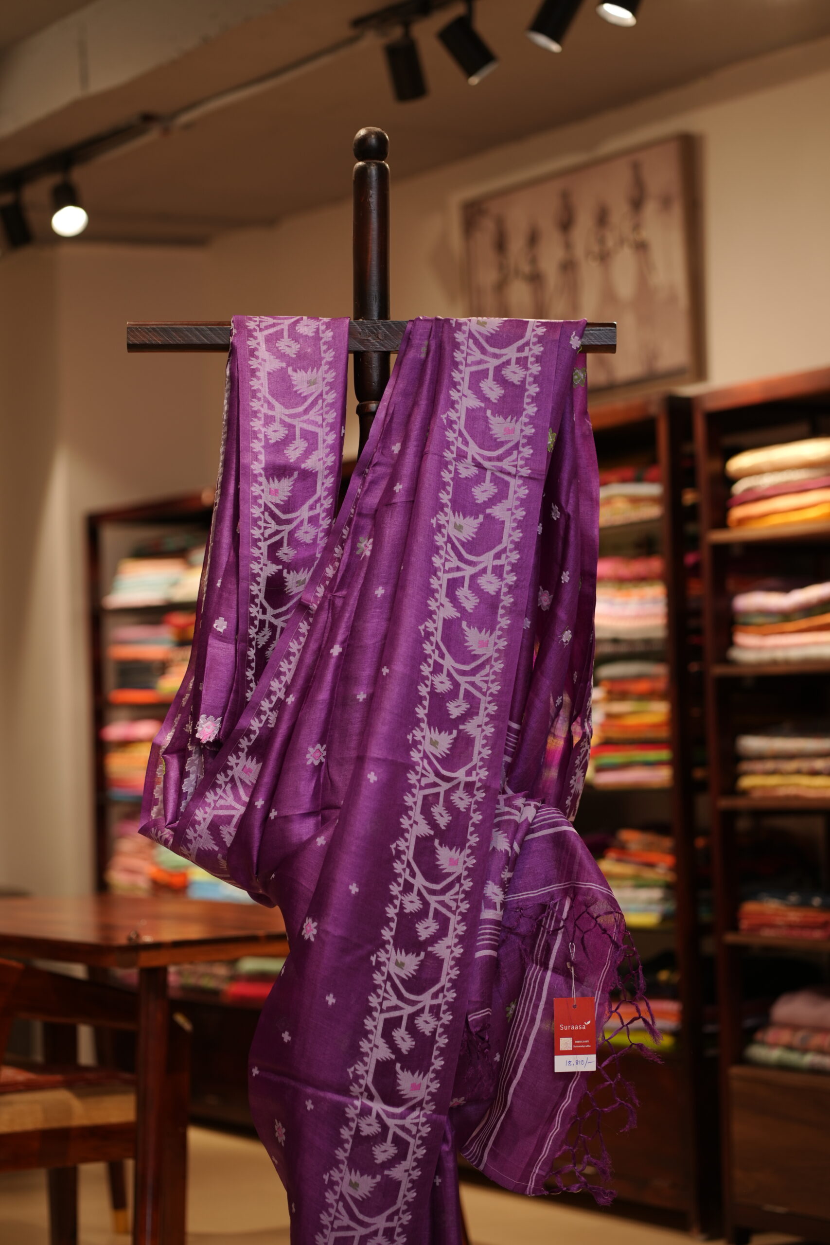 Tusser Jamdani Handloom Saree - Image 3