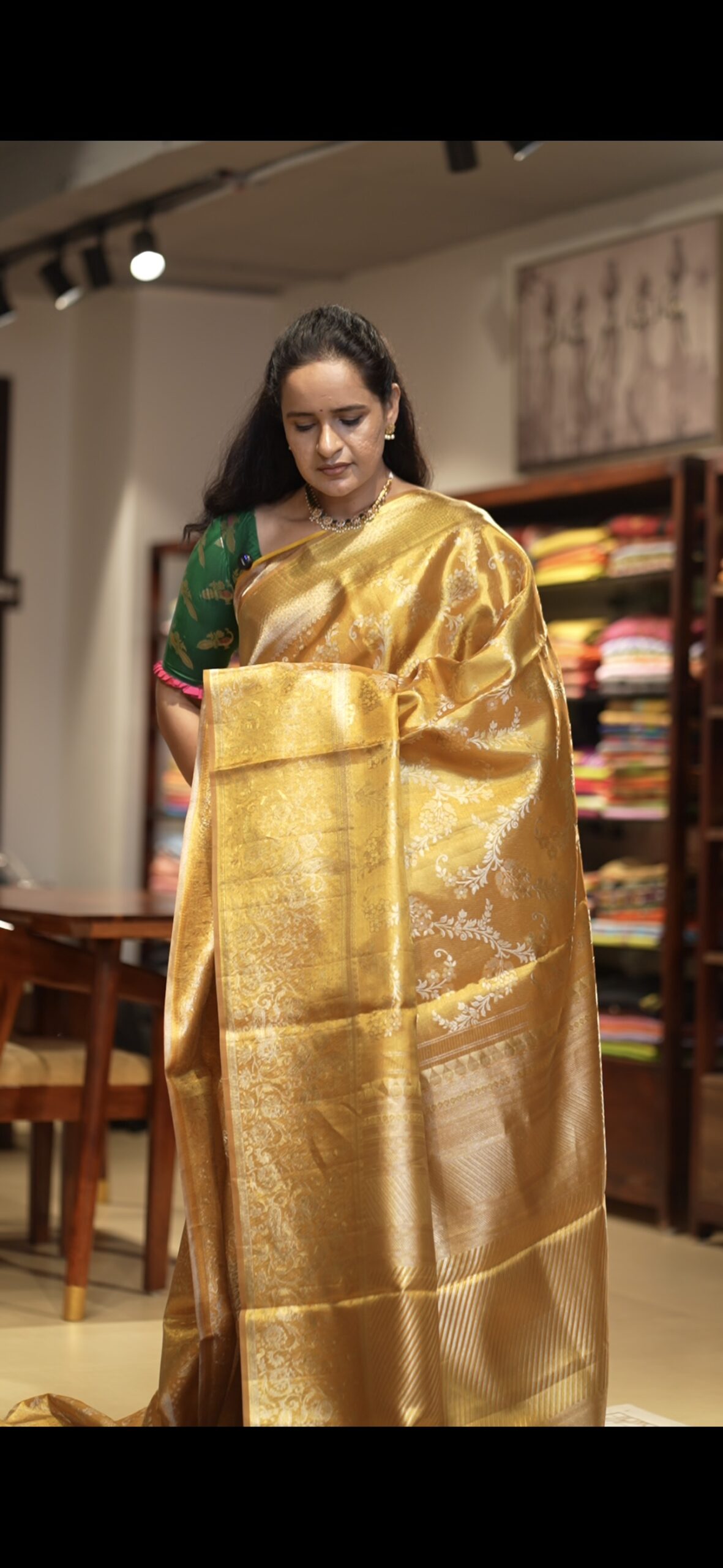 Kanchi Tissue bridal saree