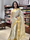 Banarasi brocade gold silver