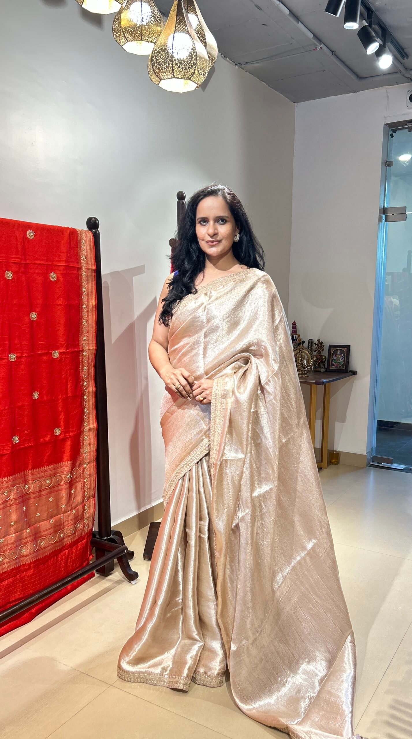 Brocade Banarasi silver