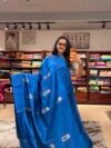 Banarasi Soft silk Peacock blue