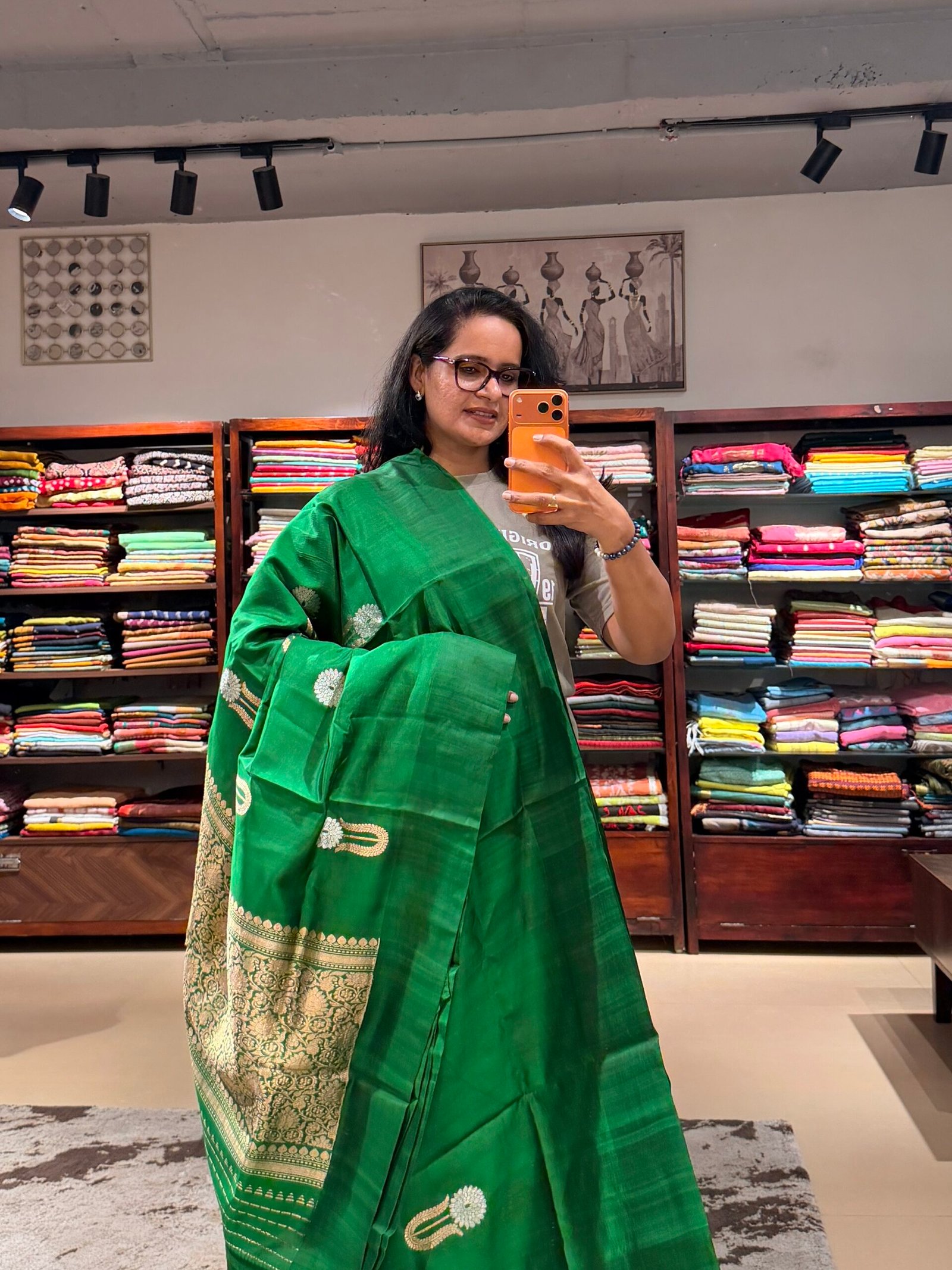 Banarasi soft silk Green