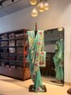 Banarasi Tissue with flower embroidery Green