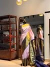 Kanjivaram Pink Silver and Blue Gold