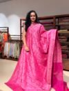 Semi silk Jamdani Rani Pink